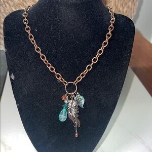 Newly crafted Bronze Chain Necklace with beautiful unique Charms